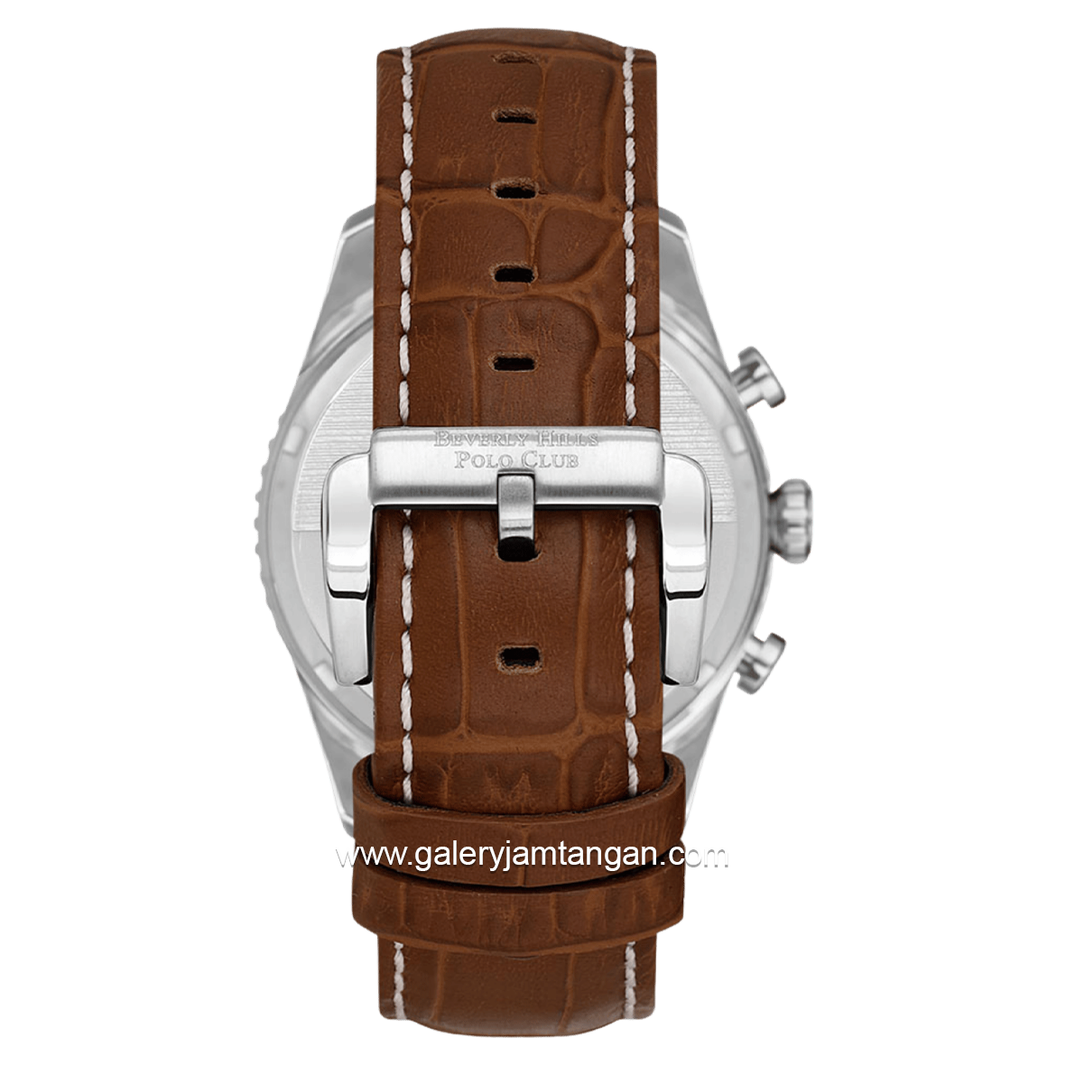 BEVERLY HILLS POLO CLUB BP3723X.375 Brown Leather Strap