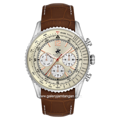 BEVERLY HILLS POLO CLUB BP3723X.375 Brown Leather Strap