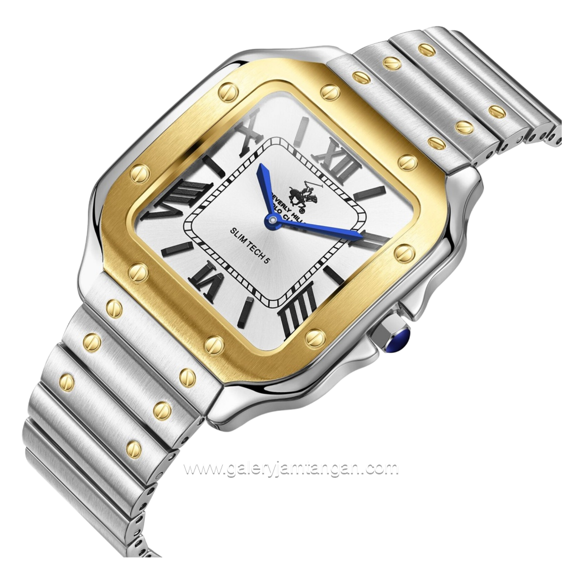 BEVERLY HILLS POLO CLUB BP3729X.230 Silver Gold Dial White
