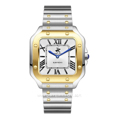 BEVERLY HILLS POLO CLUB BP3729X.230 Silver Gold Dial White