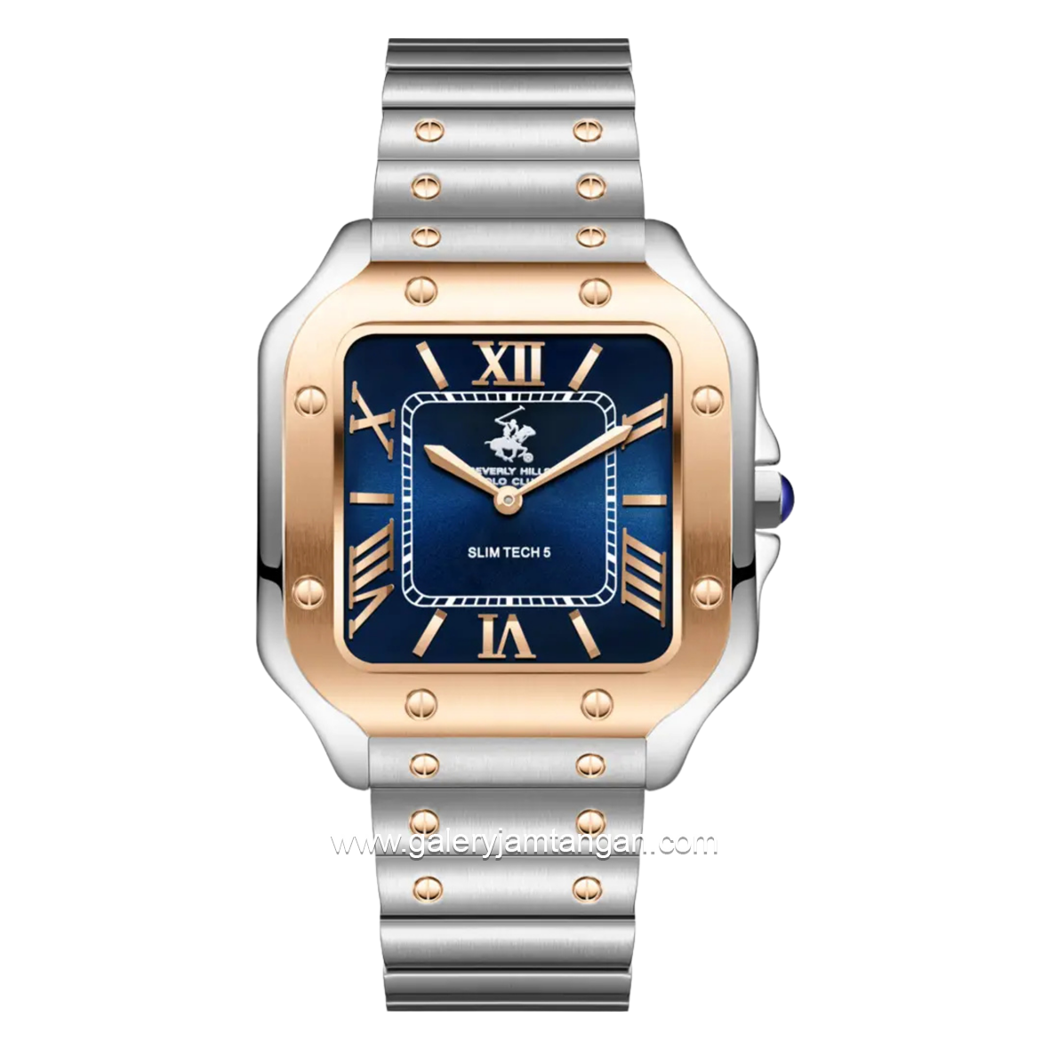 BEVERLY HILLS POLO CLUB BP3729X.570 Silver Rosegold Dial Blue