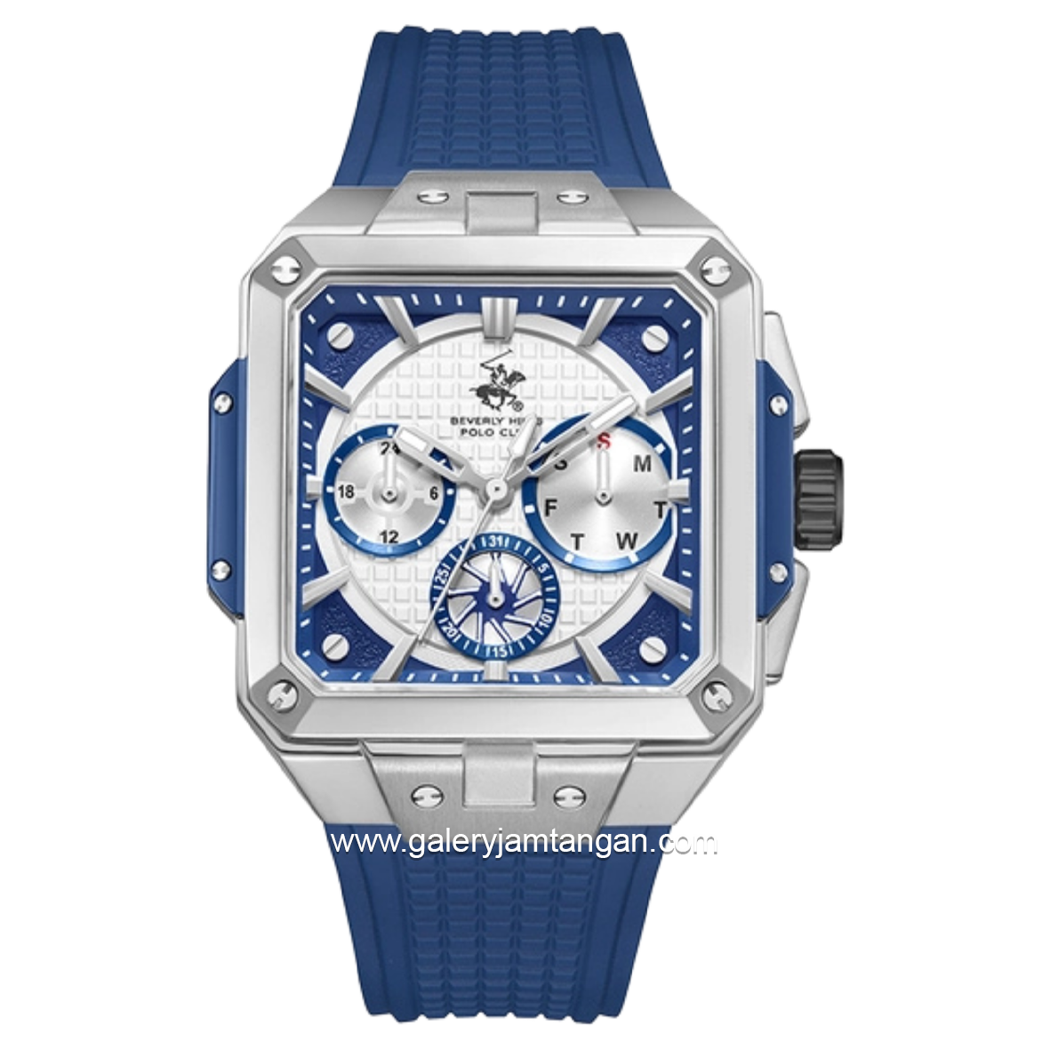 BEVERLY HILLS POLO CLUB BP3742X.339 Blue Rubber Strap