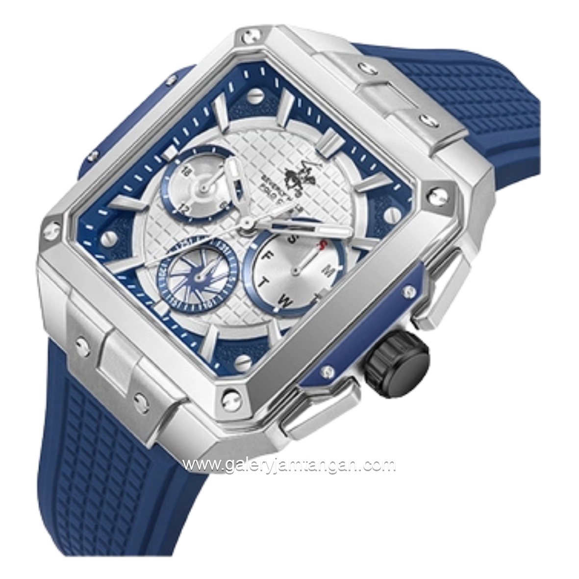 BEVERLY HILLS POLO CLUB BP3742X.339 Blue Rubber Strap