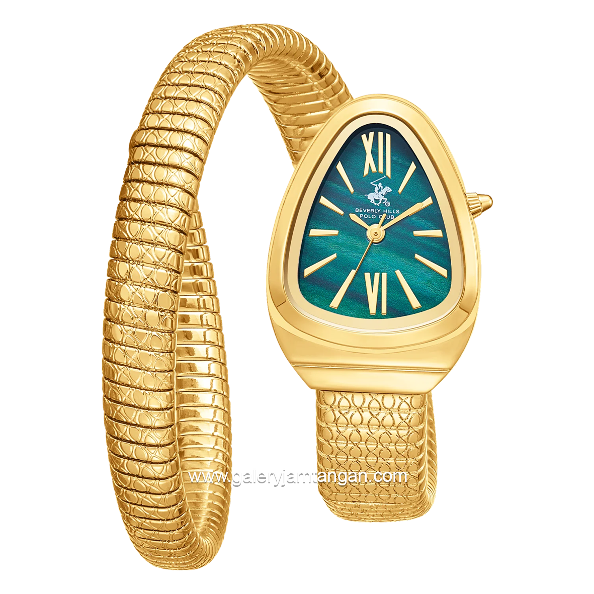 BEVERLY HILLS POLO CLUB BP3747C.170 Gold Dial Green Stainless Steel