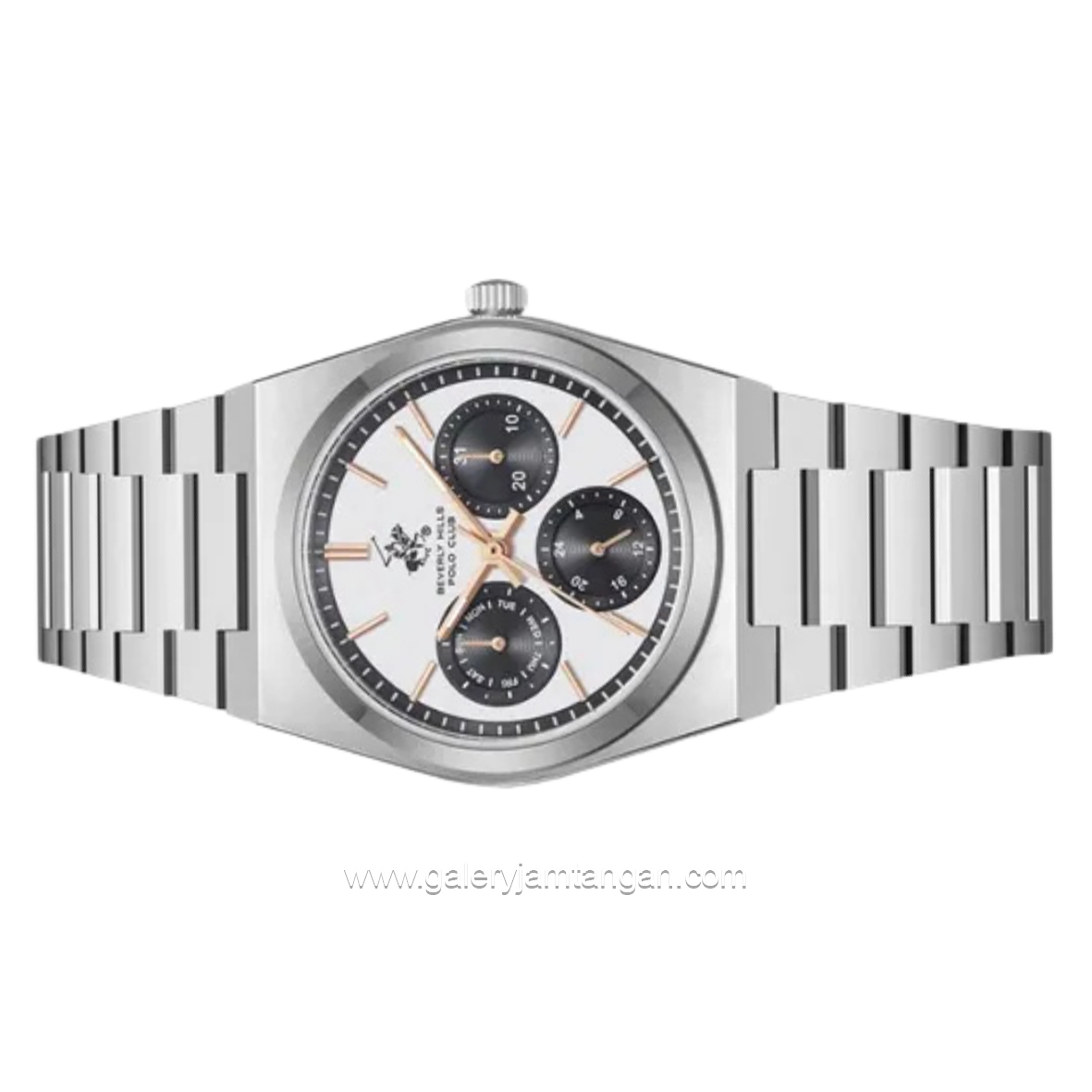BEVERLY HILLS POLO CLUB BP3754X.330 Silver Dial White