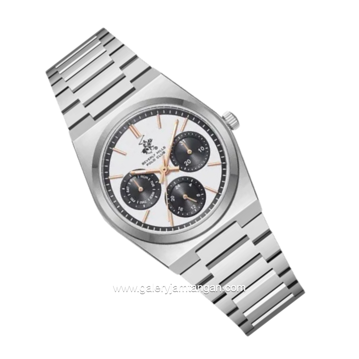 BEVERLY HILLS POLO CLUB BP3754X.330 Silver Dial White