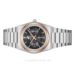 BEVERLY HILLS POLO CLUB BP3754X.550 Silver Rosegold Dial Black