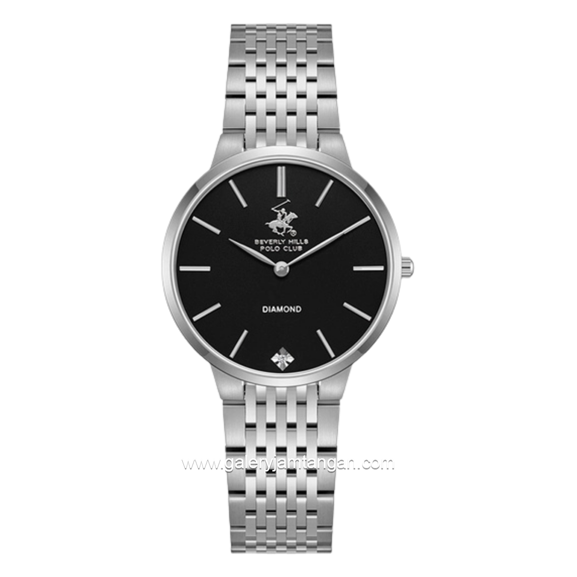 BEVERLY HILLS POLO CLUB BP3775X.350 Silver Dial Black Stainless Steel