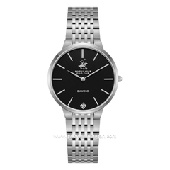 BEVERLY HILLS POLO CLUB BP3775X.350 Silver Dial Black Stainless Steel