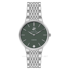 BEVERLY HILLS POLO CLUB BP3775X.370 Silver Dial Green Stainless Steel