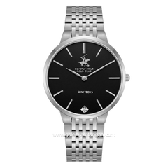BEVERLY HILLS POLO CLUB BP3776X.350 Silver Dial Black Stainless Steel