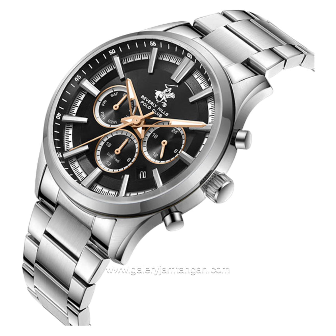 Beverly Hills Polo Club BP3779X.350 Silver Dial Black