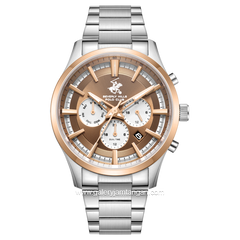BEVERLY HILLS POLO CLUB BP3779X.510 Silver Dial Brown Stainless Steel