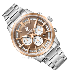 BEVERLY HILLS POLO CLUB BP3779X.510 Silver Dial Brown Stainless Steel