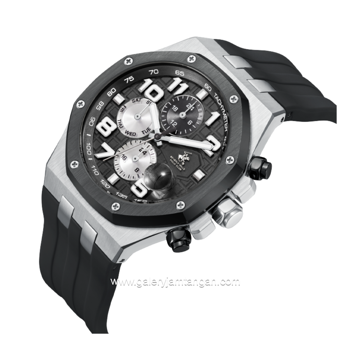 Beverly Hills Polo Club BP3783X.351 Black Rubber Strap