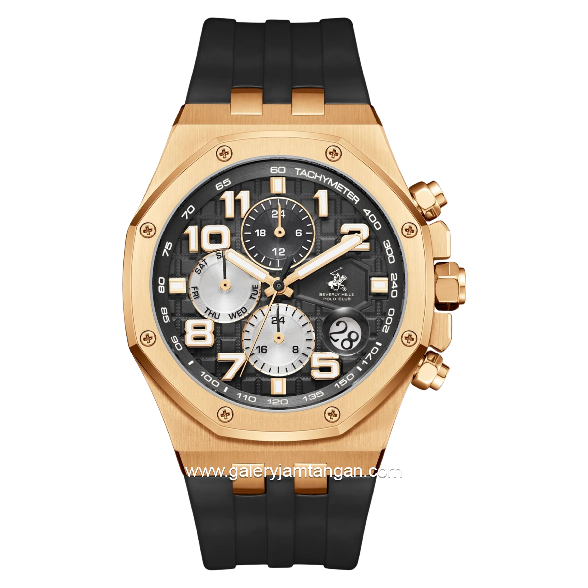 Beverly Hills Polo Club BP3783X.451 Black Rubber Strap