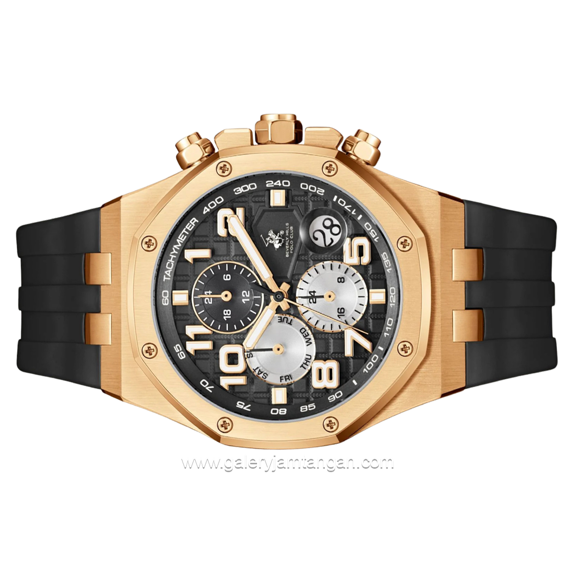 Beverly Hills Polo Club BP3783X.451 Black Rubber Strap