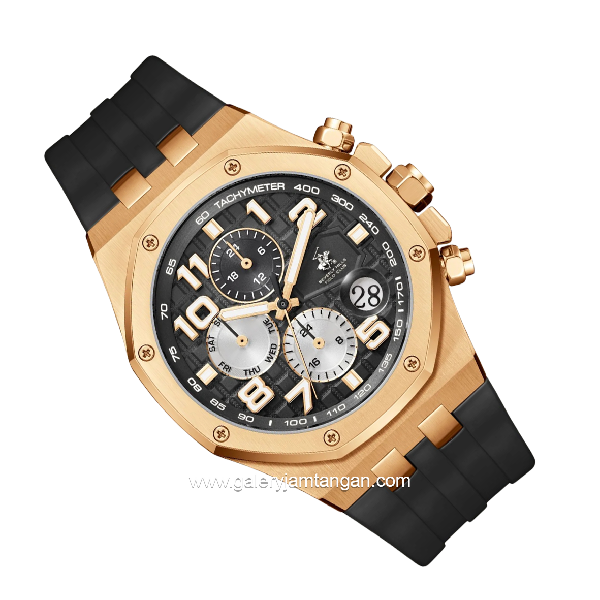 Beverly Hills Polo Club BP3783X.451 Black Rubber Strap