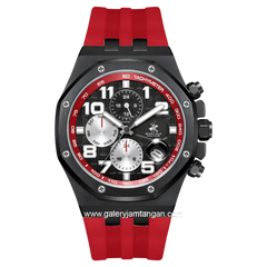 BEVERLY HILLS POLO CLUB BP3783X.658 Red Rubber Strap