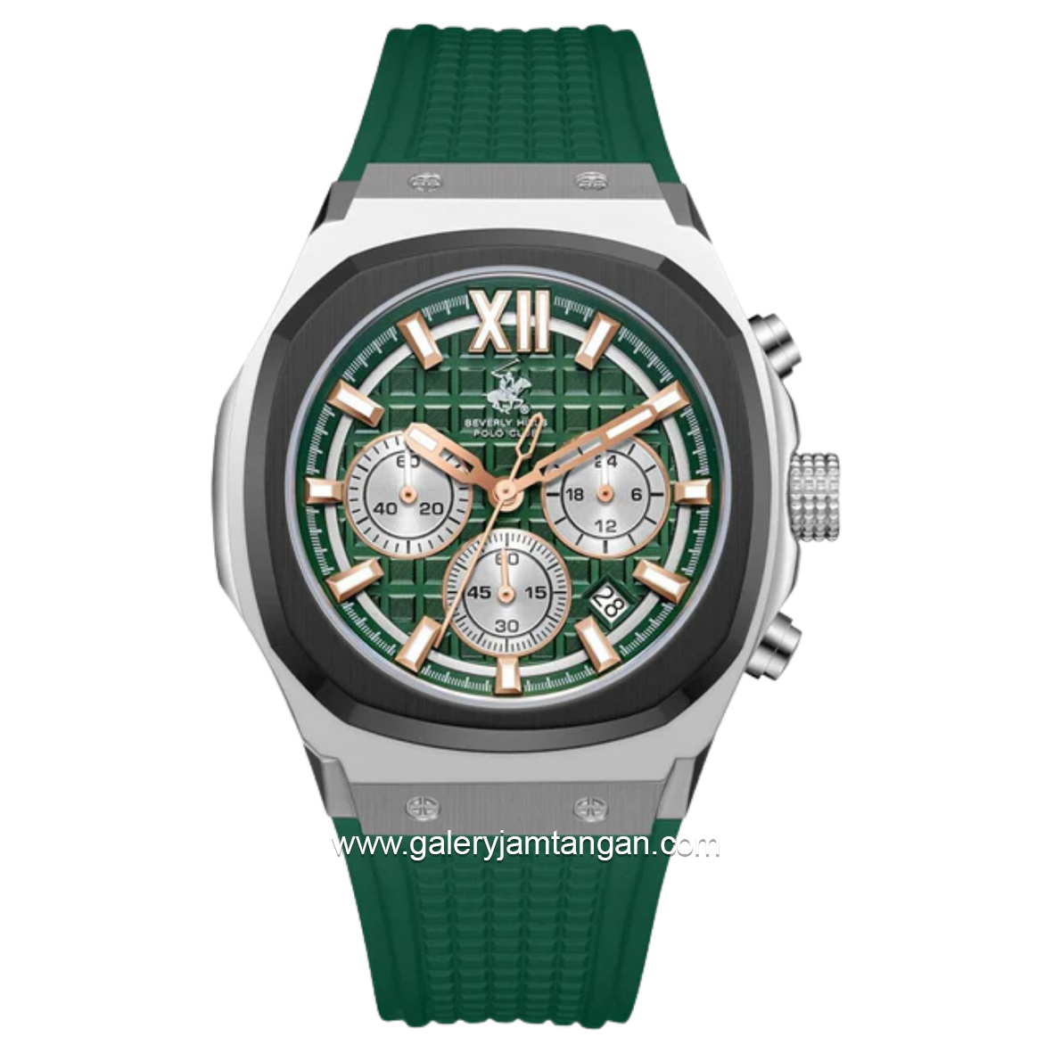 Beverly Hills Polo Club BP3785X.067 Green Rubber Strap