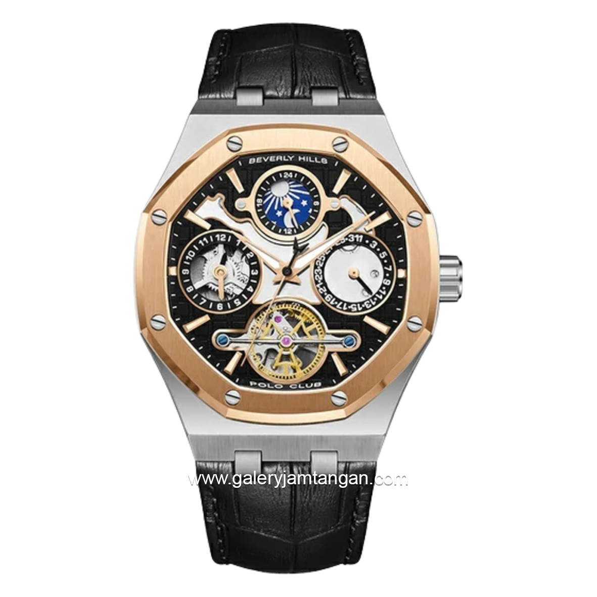 BEVERLY HILLS POLO CLUB BP3787X.561 Automatic Leather Strap