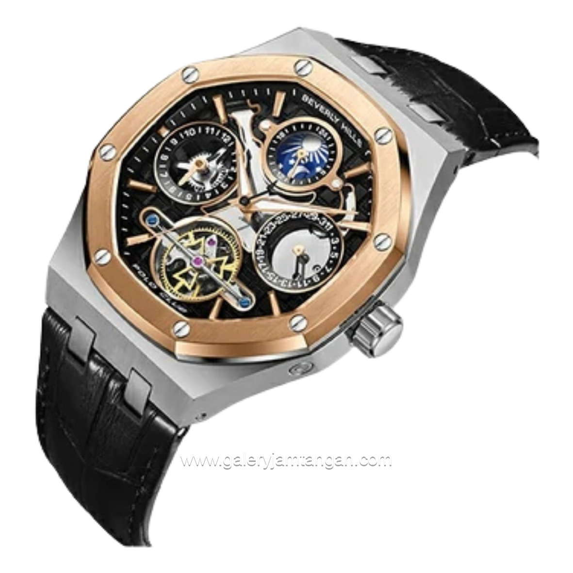 BEVERLY HILLS POLO CLUB BP3787X.561 Automatic Leather Strap