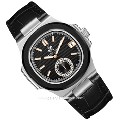 BEVERLY HILLS POLO CLUB BP3792X.361 Black Leather Strap