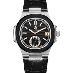BEVERLY HILLS POLO CLUB BP3792X.361 Black Leather Strap
