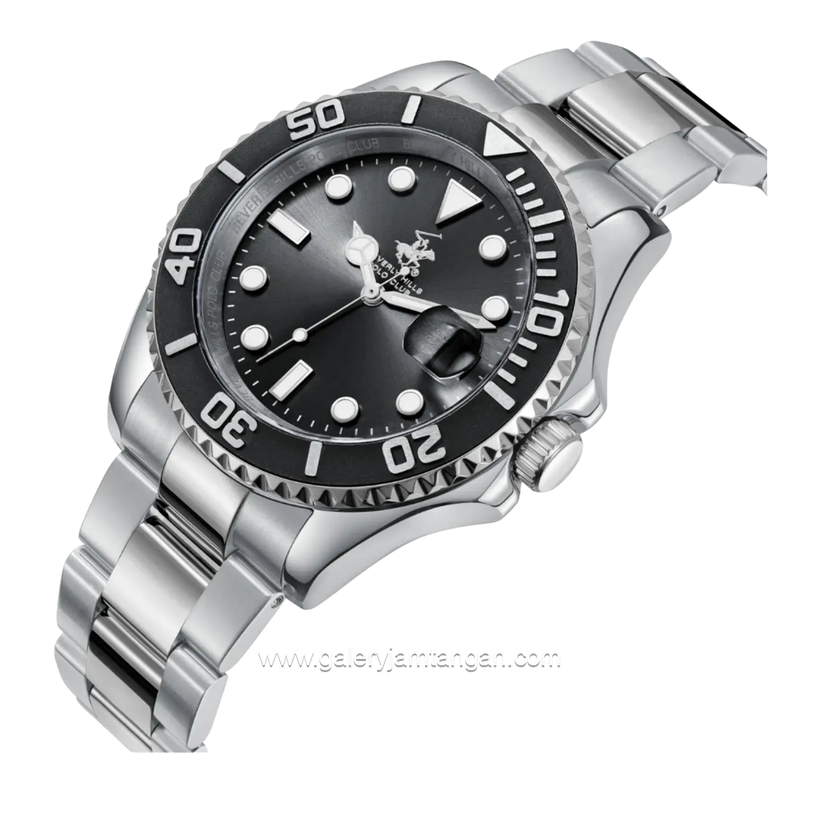 BEVERLY HILLS POLO CLUB BP3797X.350 Silver Dial Black Stainless Steel