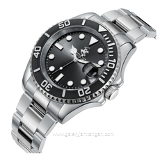 BEVERLY HILLS POLO CLUB BP3797X.350 Silver Dial Black Stainless Steel
