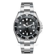 BEVERLY HILLS POLO CLUB BP3797X.350 Silver Dial Black Stainless Steel