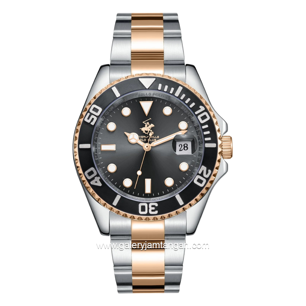 BEVERLY HILLS POLO CLUB BP3797X.550 Silver Rosegold Stainless Steel
