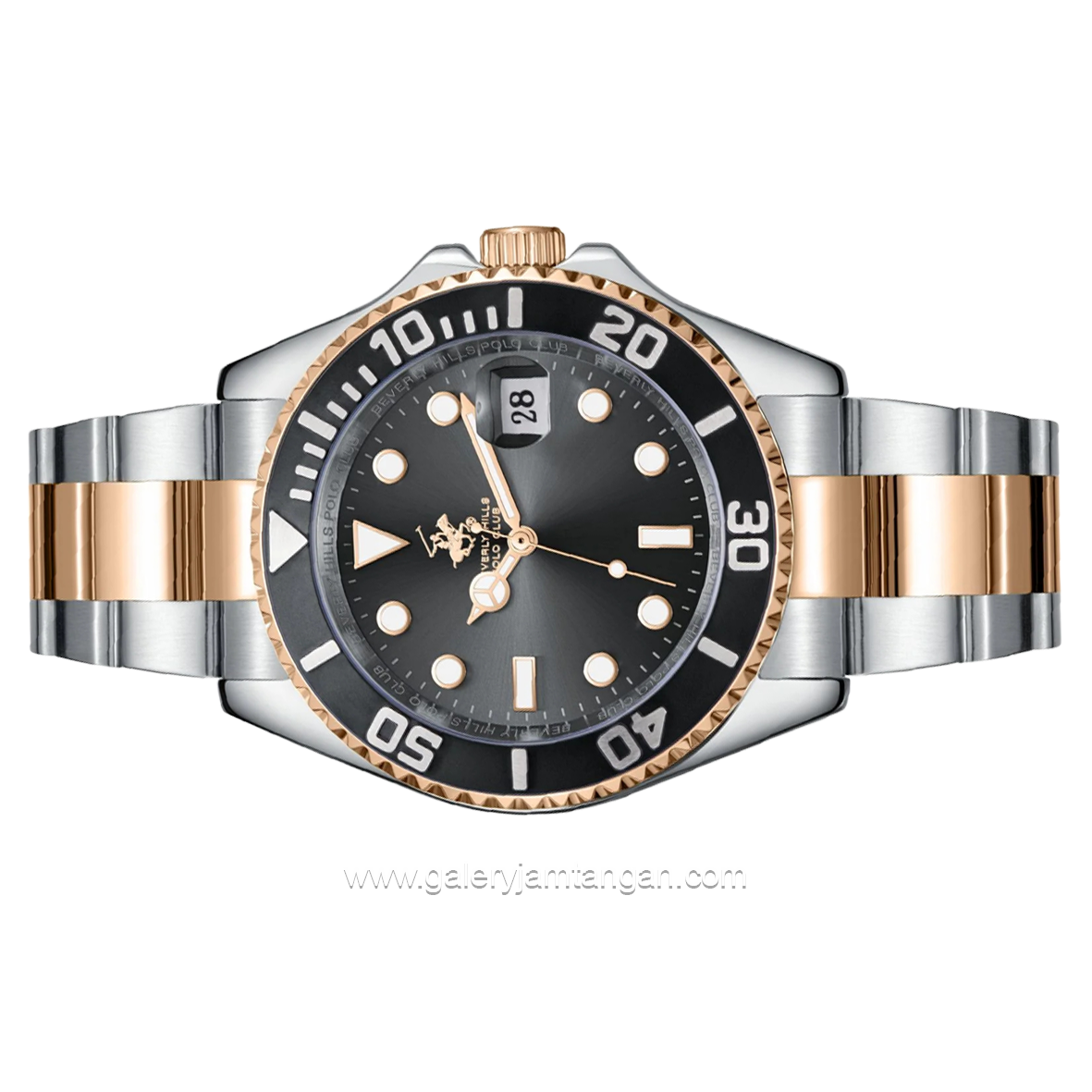 BEVERLY HILLS POLO CLUB BP3797X.550 Silver Rosegold Stainless Steel