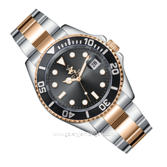 BEVERLY HILLS POLO CLUB BP3797X.550 Silver Rosegold Stainless Steel