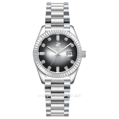 BEVERLY HILLS POLO CLUB BP3801X.350 Silver Dial Black