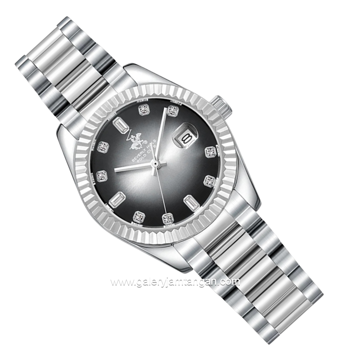 BEVERLY HILLS POLO CLUB BP3801X.350 Silver Dial Black
