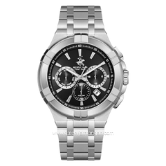 BEVERLY HILLS POLO CLUB BP3802X.350 Silver Dial Black