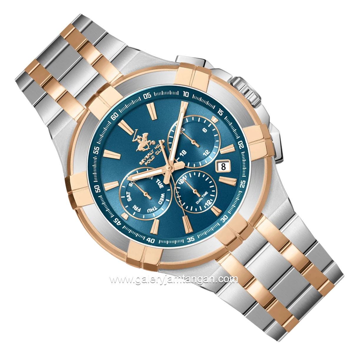 BEVERLY HILLS POLO CLUB BP3802X.590 SIlver Rosegold Stainless Steel