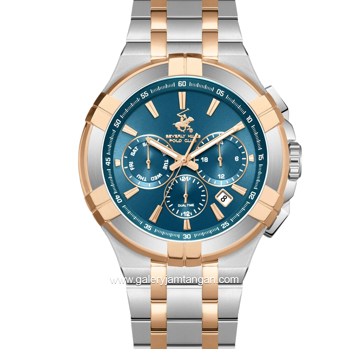 BEVERLY HILLS POLO CLUB BP3802X.590 SIlver Rosegold Stainless Steel