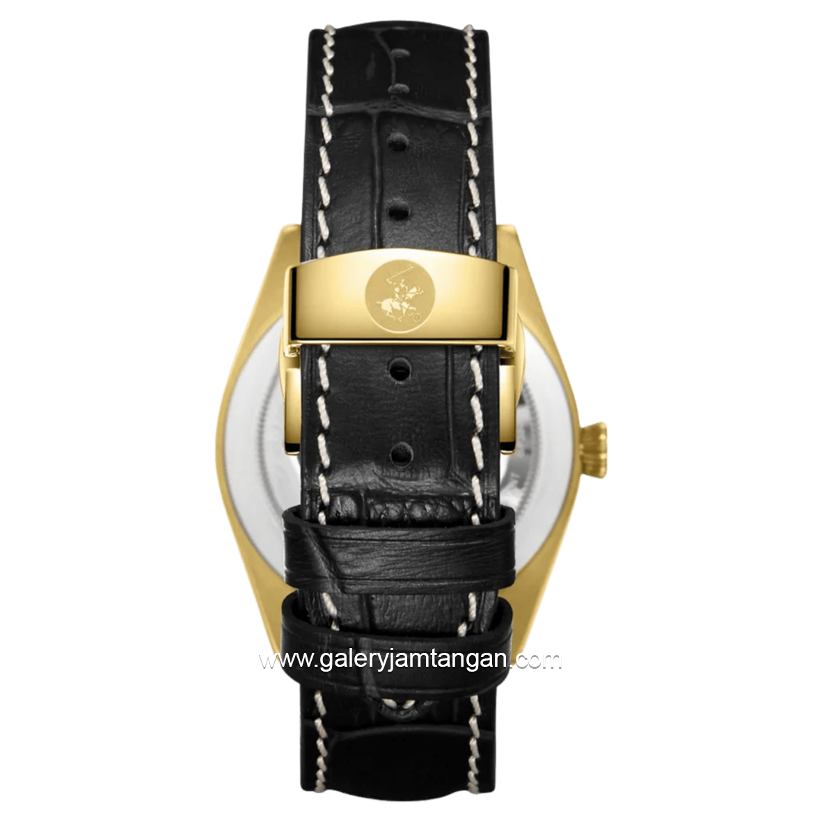 Beverly Hills Polo Club BP3807X.171 Black Leather Strap