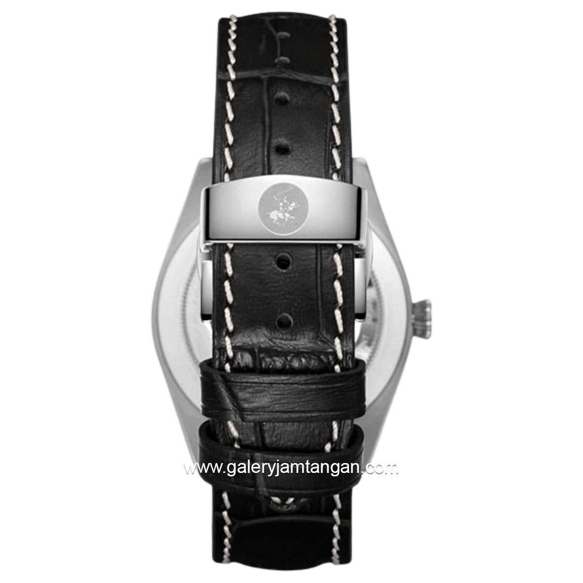 Beverly Hills Polo Club BP3807X.331 Black Silver Leather Strap