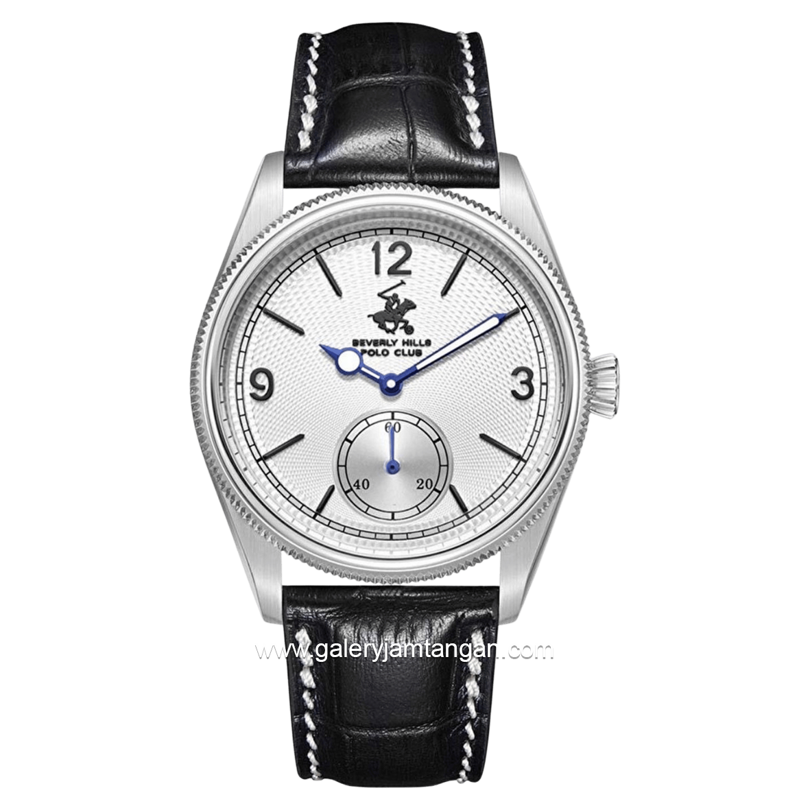 Beverly Hills Polo Club BP3807X.331 Black Silver Leather Strap