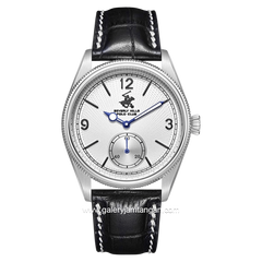 Beverly Hills Polo Club BP3807X.331 Black Silver Leather Strap