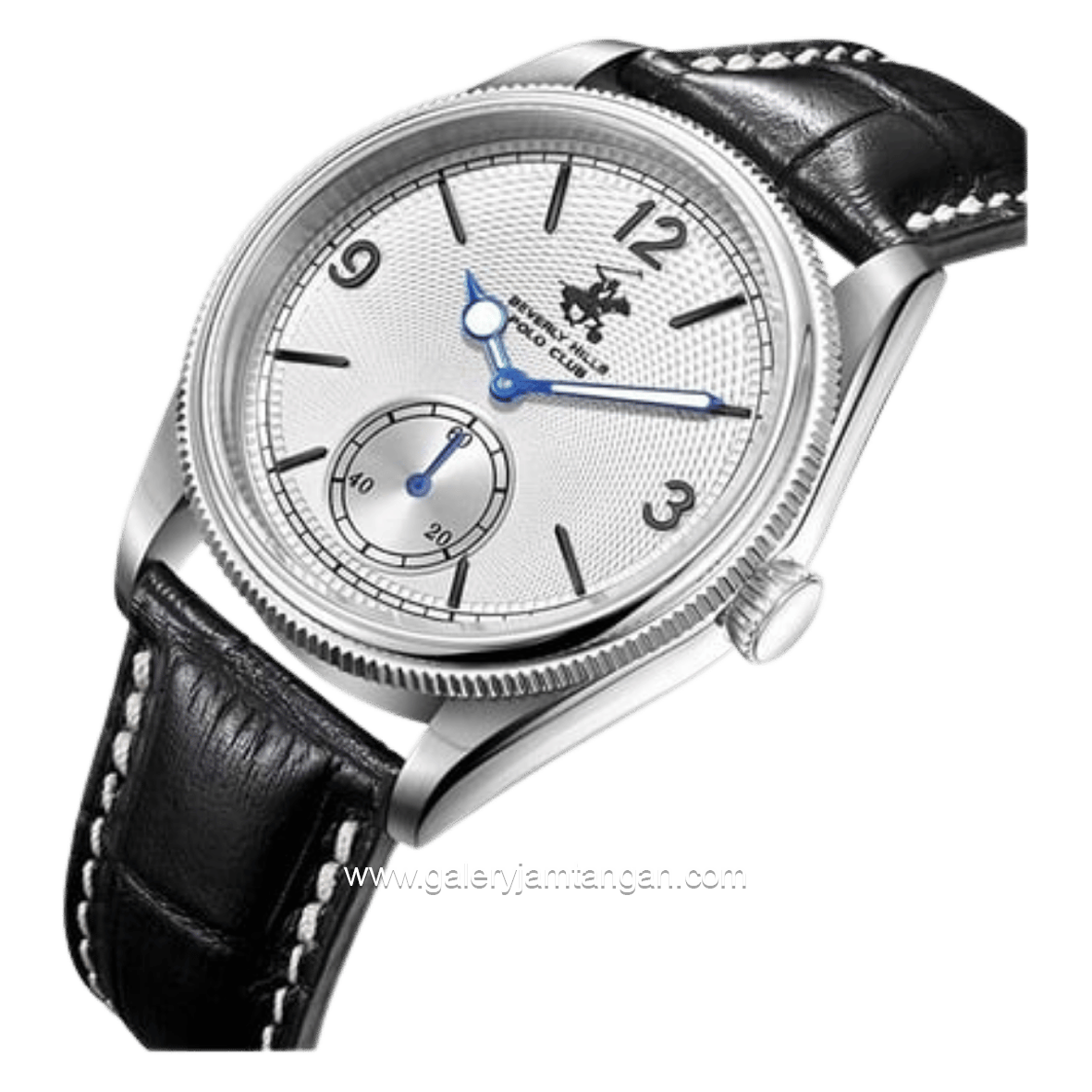 Beverly Hills Polo Club BP3807X.331 Black Silver Leather Strap