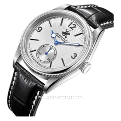 Beverly Hills Polo Club BP3807X.331 Black Silver Leather Strap