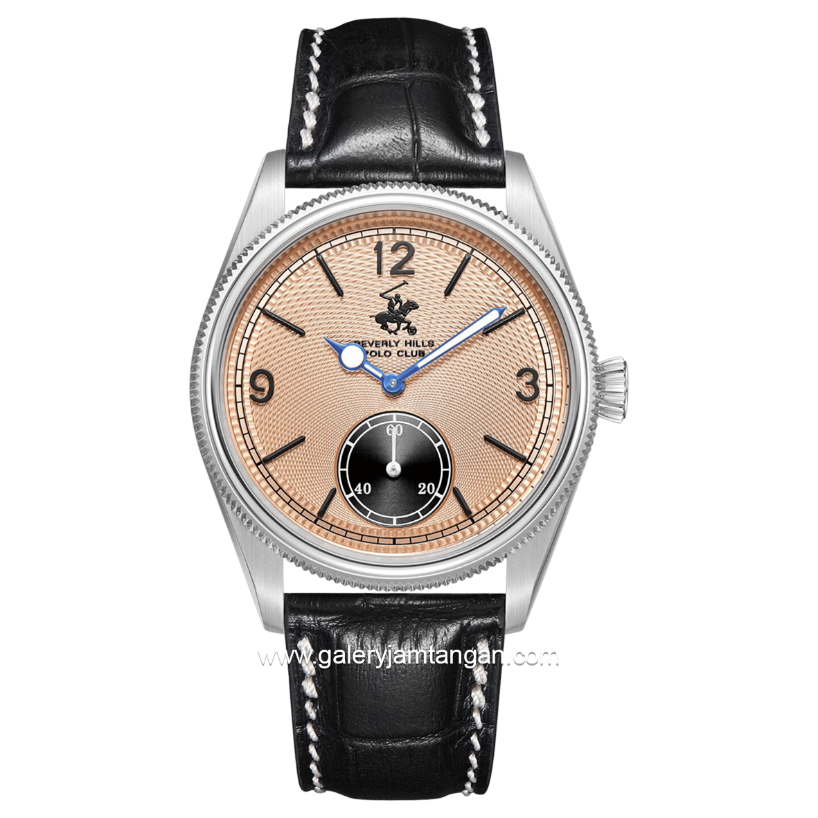 Beverly Hills Polo Club BP3807X.381 Black Silver Leather Strap