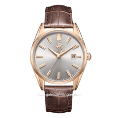 BEVERLY HILLS POLO CLUB BP3811X.462 Brown Dial Silver Leather Strap