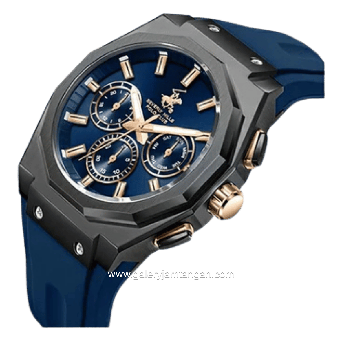Beverly Hills Polo Club BP3815X.099 Dark Blue Silicone Strap