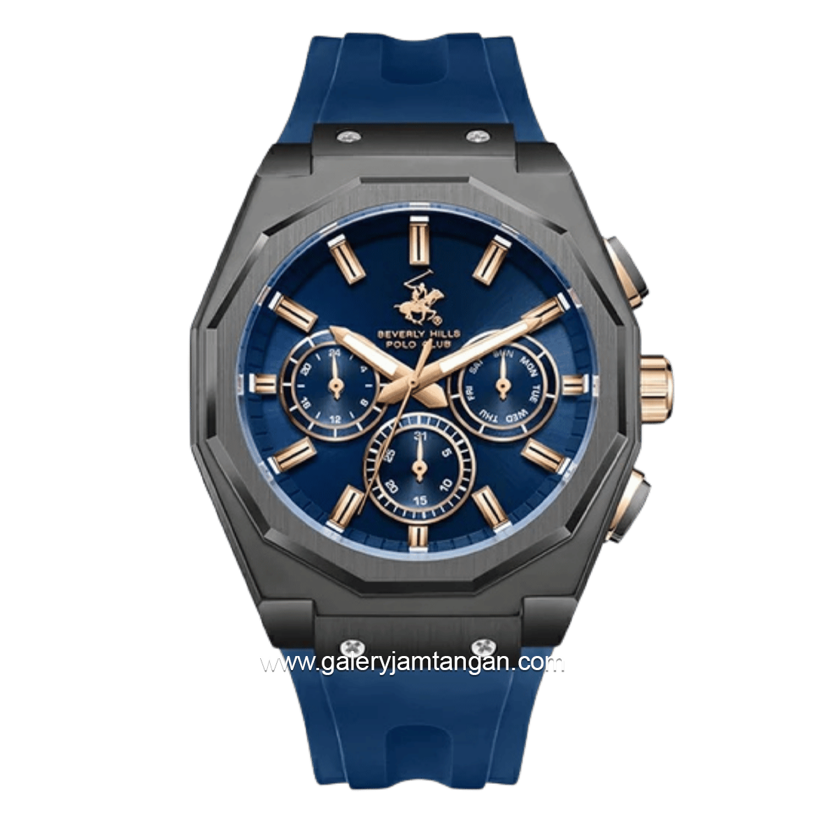 Beverly Hills Polo Club BP3815X.099 Dark Blue Silicone Strap
