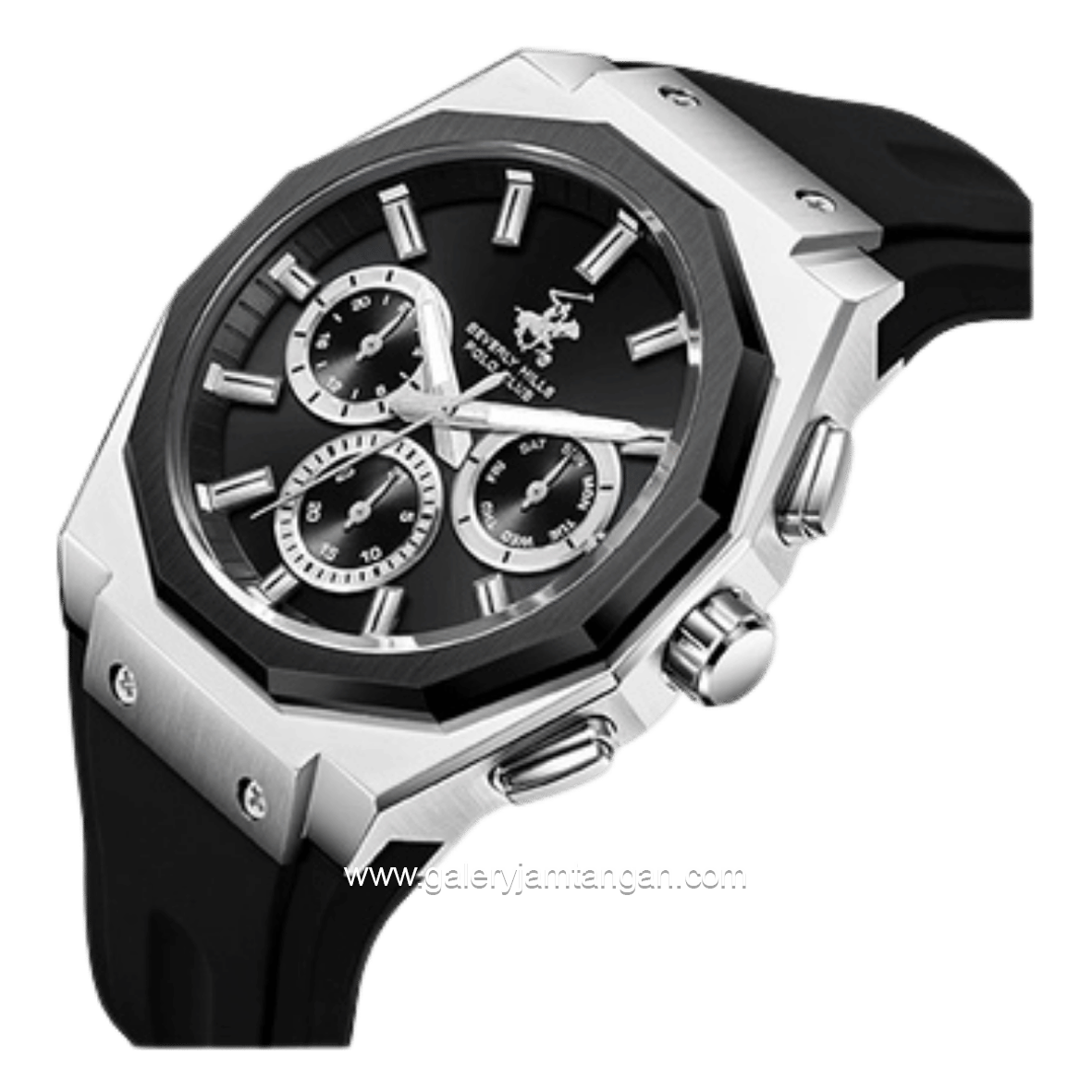 Beverly Hills Polo Club BP3815X.351 Black Silicone Strap